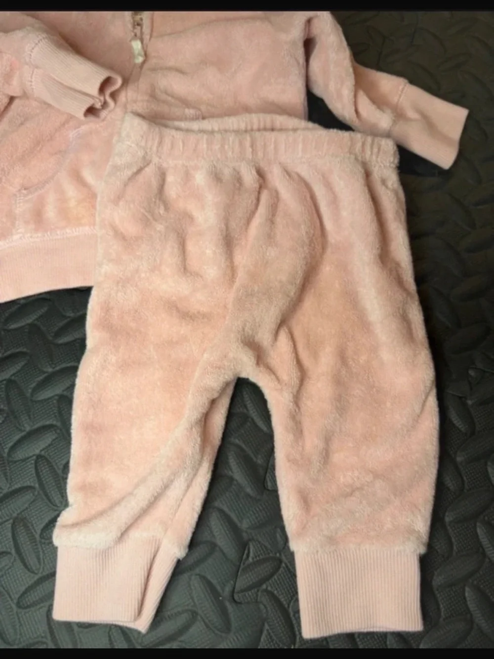 3 months Carter's Pink Plush Hooded Jacket & Cat Face Joggers Set